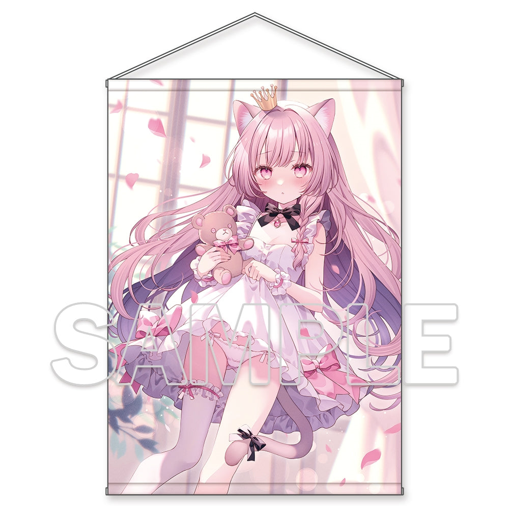 和錆描き下ろし ねこみみ少女タペストリー【B1】