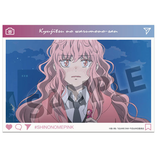 休日のわるものさん A6ビジュアルアクリルプレート シノノメピンク