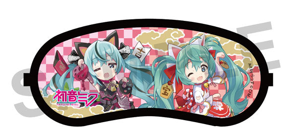 「初音ミク×招き猫」 高枕安眠アイマスク Art by らっす
