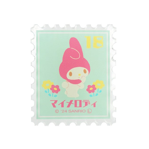 サンリオキャラクターズ レトロ切手アクリルバッジ マイメロディ [(株)オスト][GOODS]