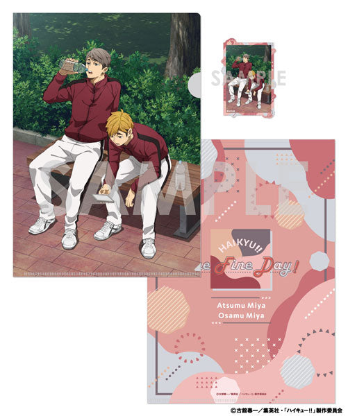 ハイキュー!! クリアファイル&amp;ダイカットステッカーセット-One Fine Day!- 8.宮 侑・宮 治 [ソル・ インターナショナル][GOODS]