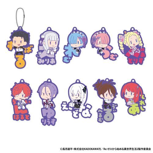 Re:ゼロから始める異世界生活 おなまえぴたんコ ラバーマスコット 1箱10個入り [ジーベック][GOODS]